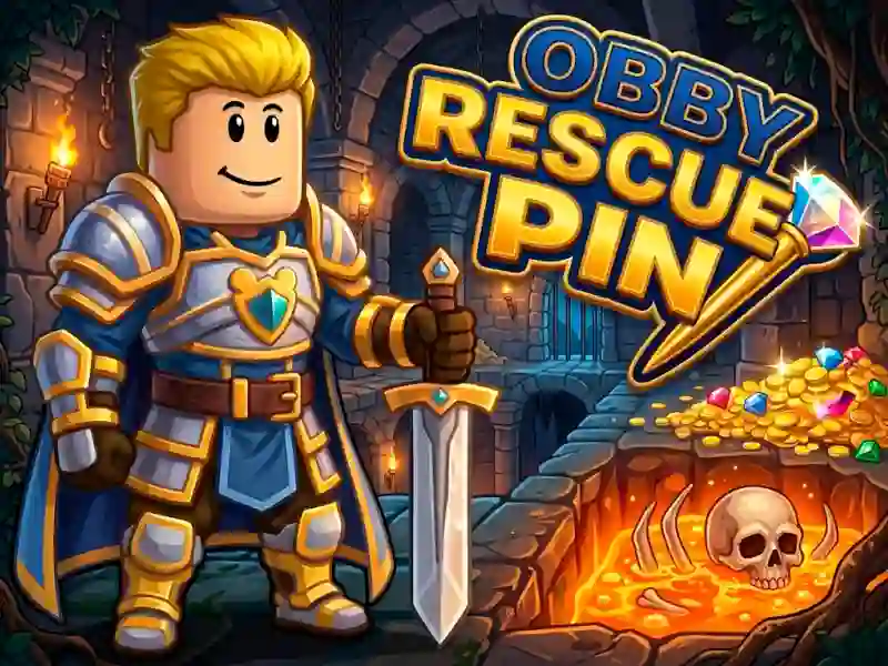 Gêm Obby Rescue Pin ar-lein