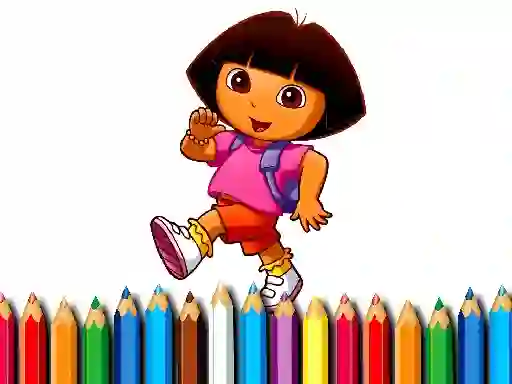 Back To School Coloring Book Dora — free online game
