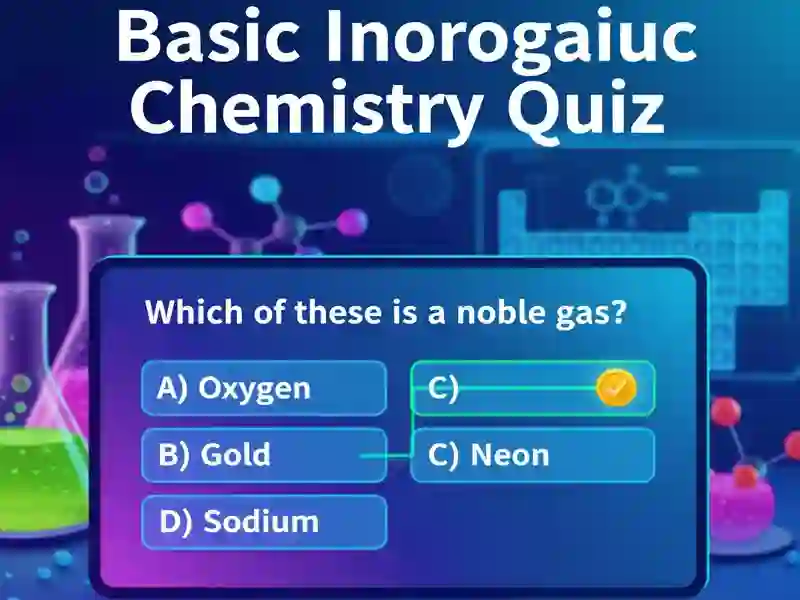 Basic Inorganic Chemistry Quiz — free online game