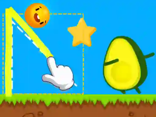 Where's My Avocado Draw Lines — free online game