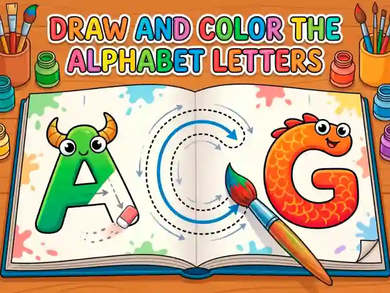 Draw and Color the Alphabet Letters – tasuta veebimäng