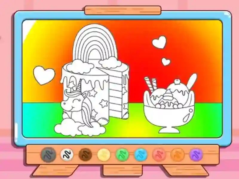Coloring Book: Unicorn Chef — jogo online grátis