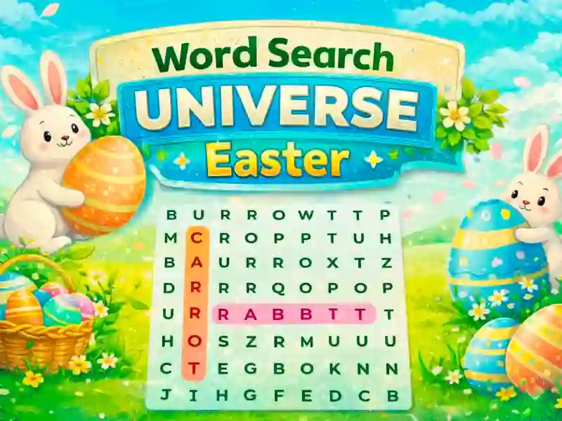 Word Search Universe Easter — jogo online grátis
