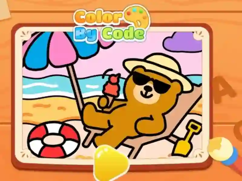 Гаме Color By Code: Chill Bear онлајн