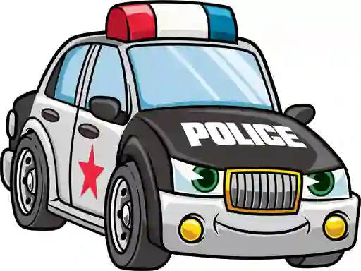 Cartoon Police Cars