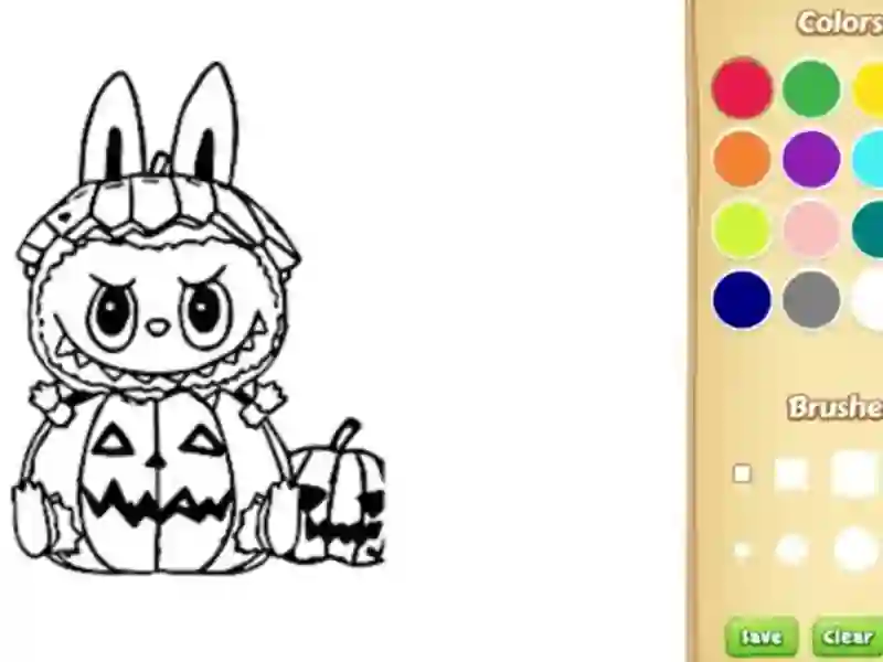 Halloween Labubu Coloring & Drawing Game – tasuta veebimäng