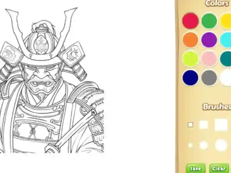 Samurai Coloring Book — jogo online grátis