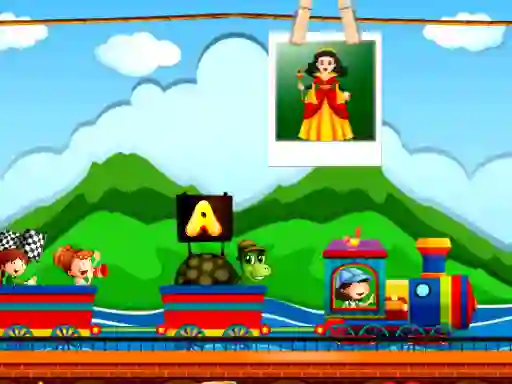 Cluiche Alphabetic train ar líne