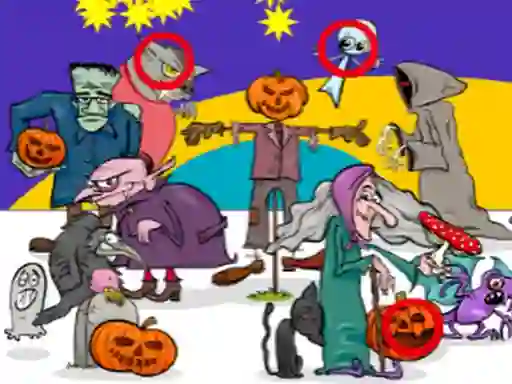 Find 5 Differences Halloween — free online game