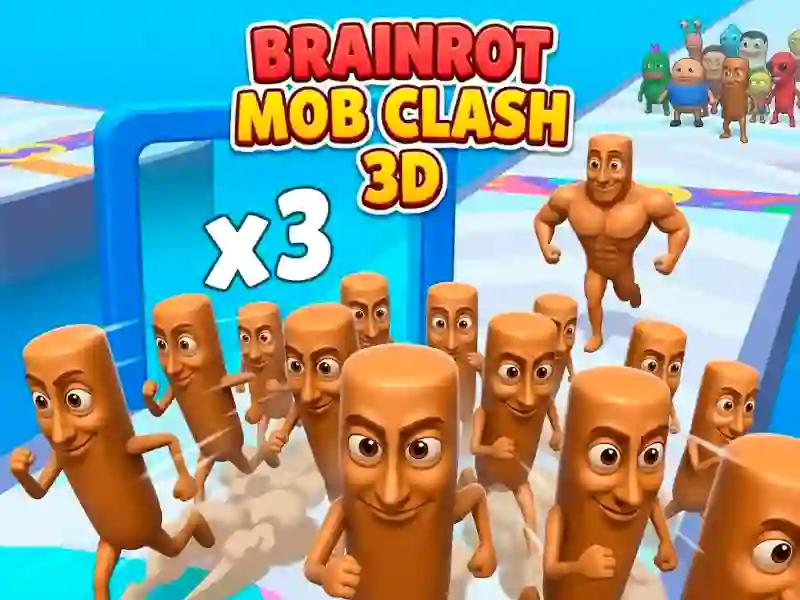 Brainrot Mob Clash 3D — gioco online gratis