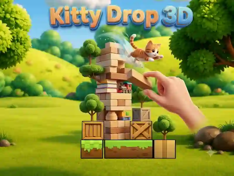 Kitty Drop 3D — безплатна онлайн игра