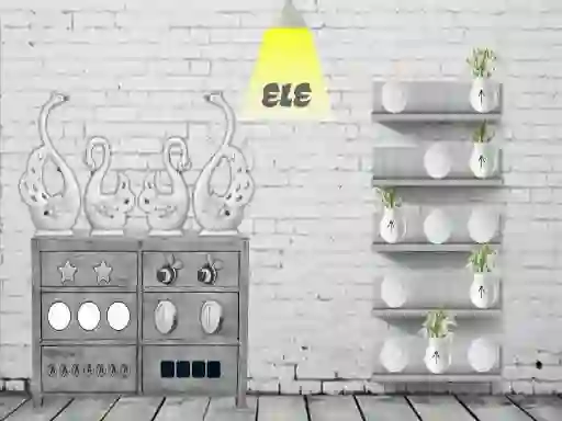 Black and white House Escape — free online game