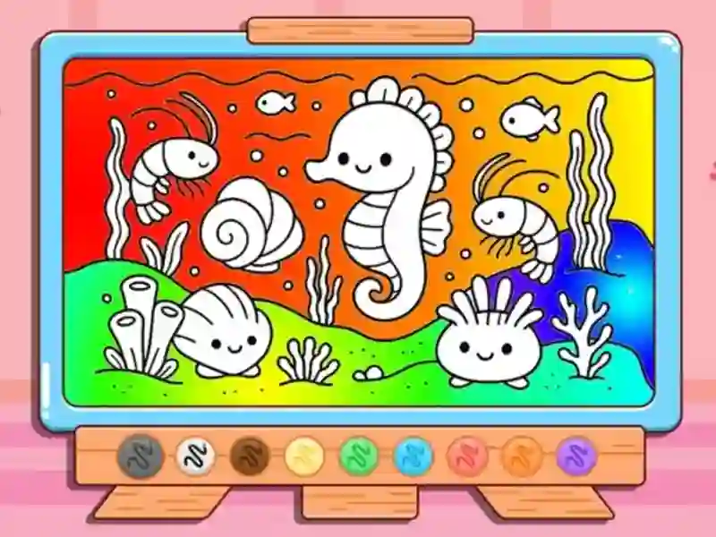 Coloring Book: Kawaii Sea Animals — libreng online na laro