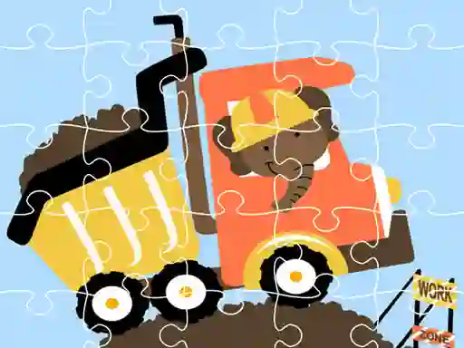 Dumper Trucks Jigsaw — free online game