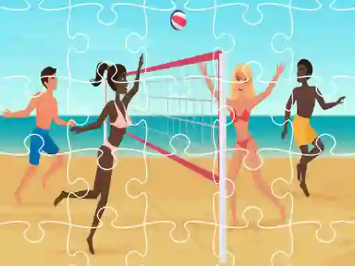 Beach Volleyball Jigsaw — free online game