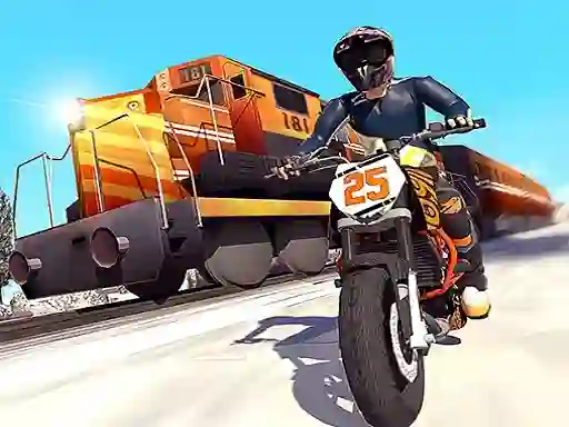 Trail Bike vs Train Race — free online game
