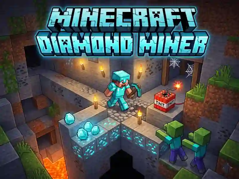 Игра Minecraft Diamond Miner онлайн