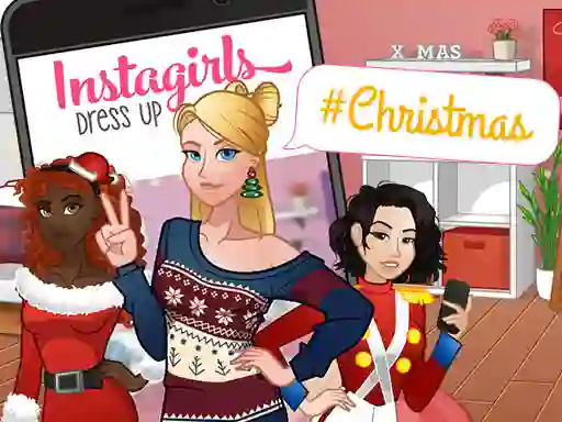 InstaGirls Christmas Dress Up — free online game