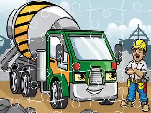 Construction Trucks Jigsaw — free online game