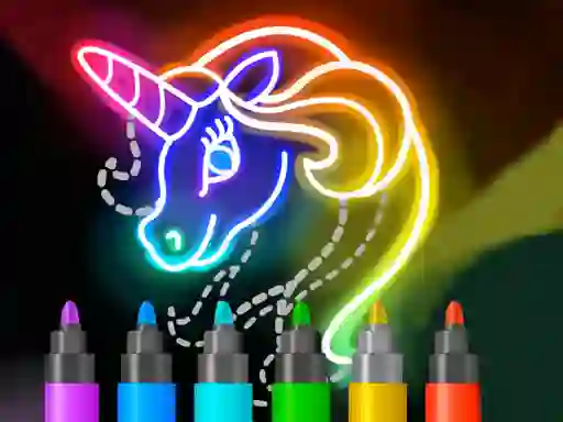 Learn to Draw Glow Cartoon — free online game