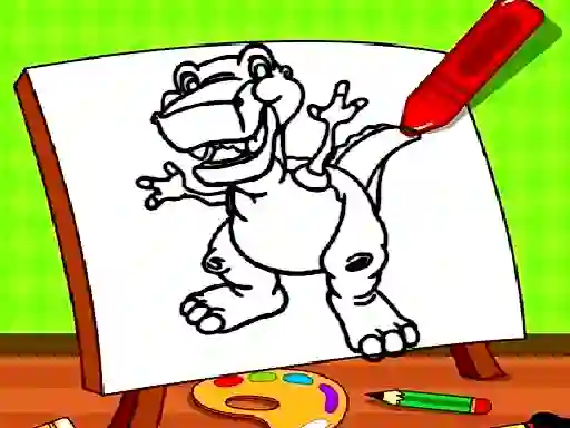 Easy Kids Coloring Dinosaur — free online game