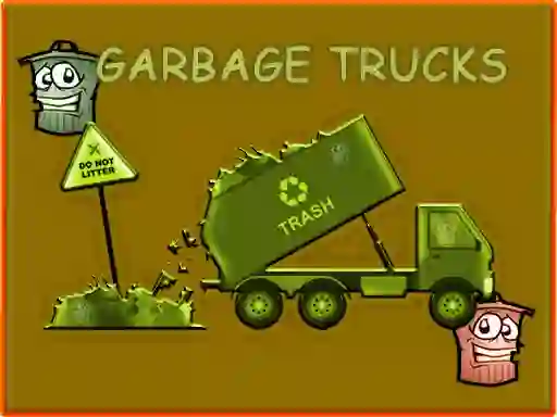 Garbage Trucks Hidden Trash Can — free online game