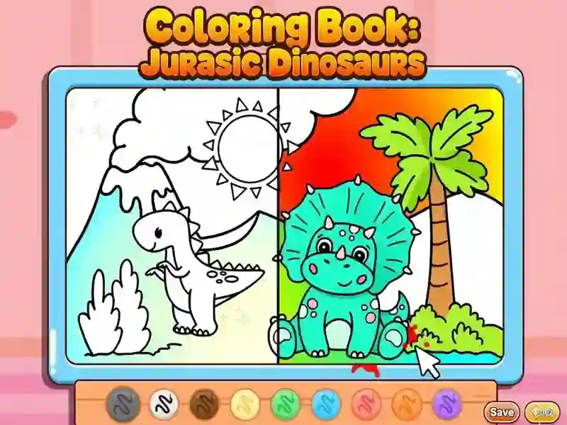 Coloring Book: Jurassic Dinosaurs — free online game