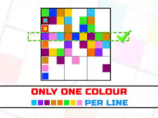 Hra Only one color per line
