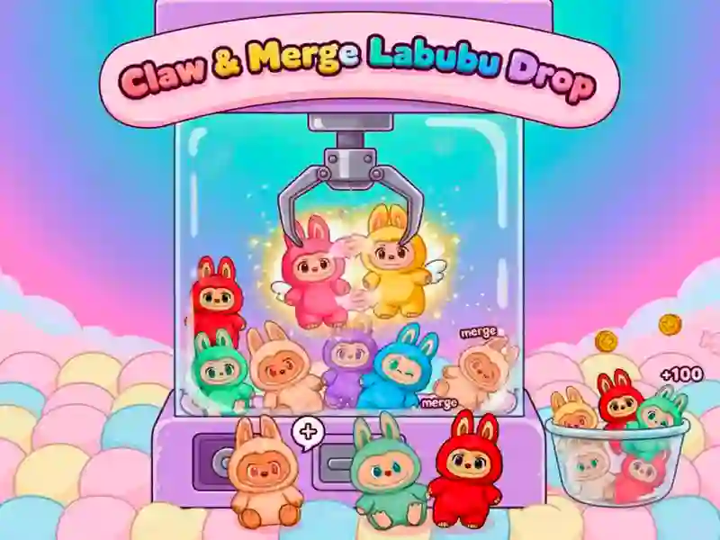 Claw & Merge Labubu Drop — gratis online spil