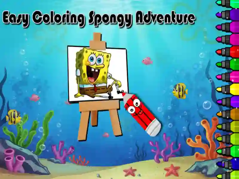 Easy Coloring Spongy Adventure — free online game