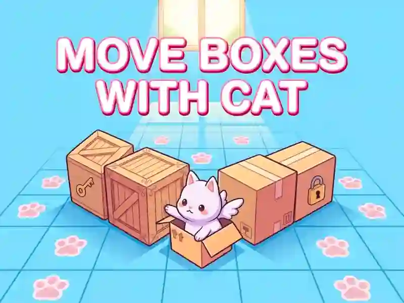 Гульня Move Boxes with Cat онлайн