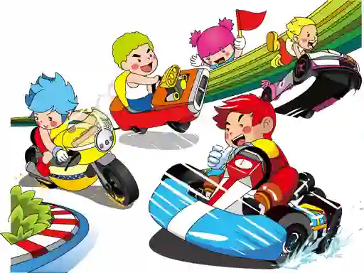 Cartoon Kart Puzzle — free online game
