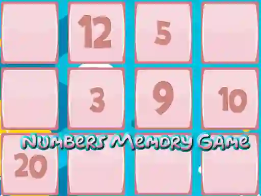Cluiche Memory Game With Numbers ar líne