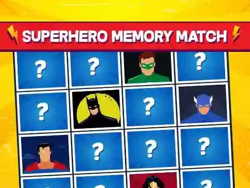 Superhero Memory Match — free online game