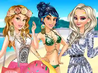 Princesses Boho Beachwear Obsession — free online game