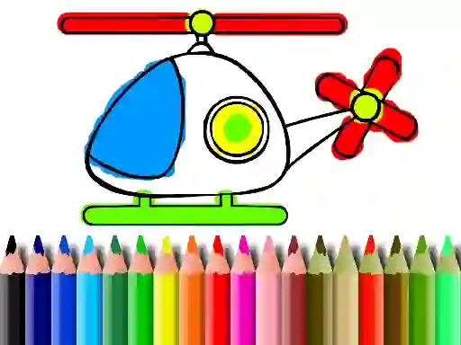 Back To School Helicopter Coloring — free online game