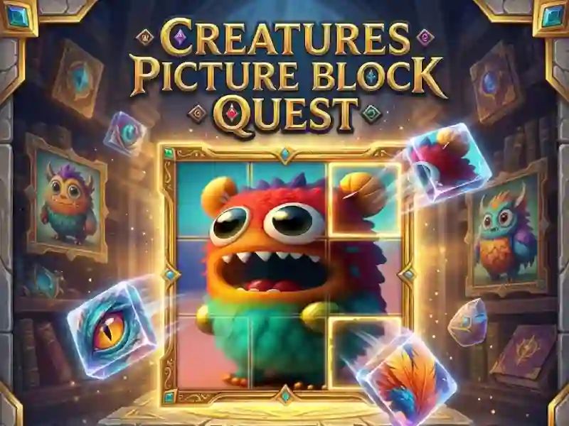Creatures Picture Block Quest — free online game