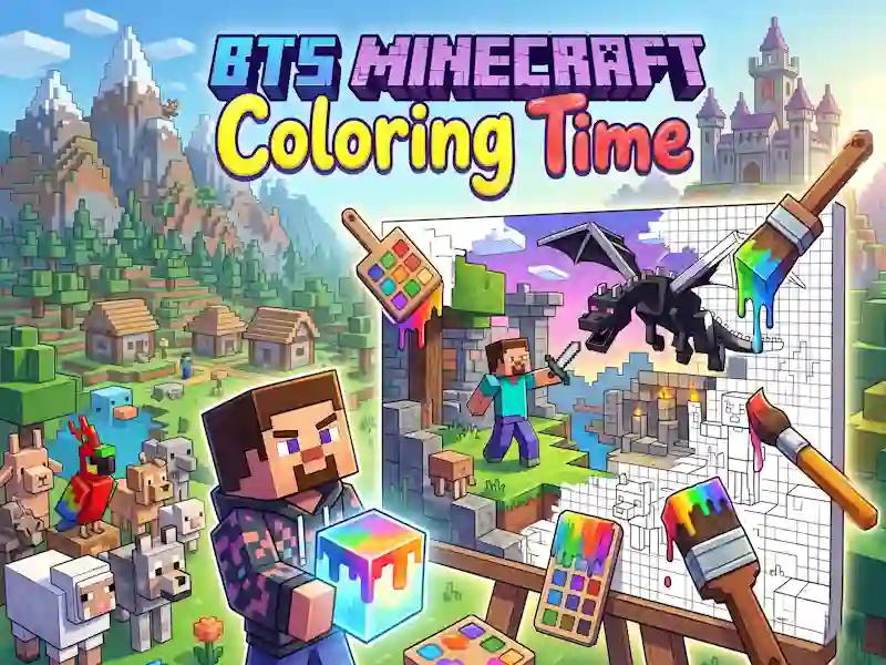 Igra BTS Minecraft Coloring Time spletu