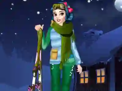 Cluiche Princess Winter Skiing ar líne