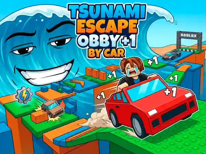 Obby: Tsunami Escape +1 by Car — gioco online gratis