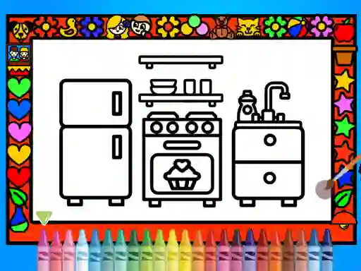 Color and Decorate Rooms — free online game