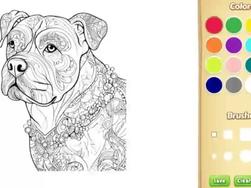 Dog Coloring Book for Adults – tasuta veebimäng