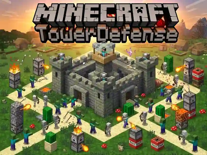 თამაში MineCraft TowerDefense ონლაინ