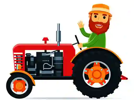 Cartoon Farm Traktors — free online game