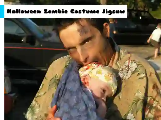 Halloween Zombie Costume Jigsaw — free online game