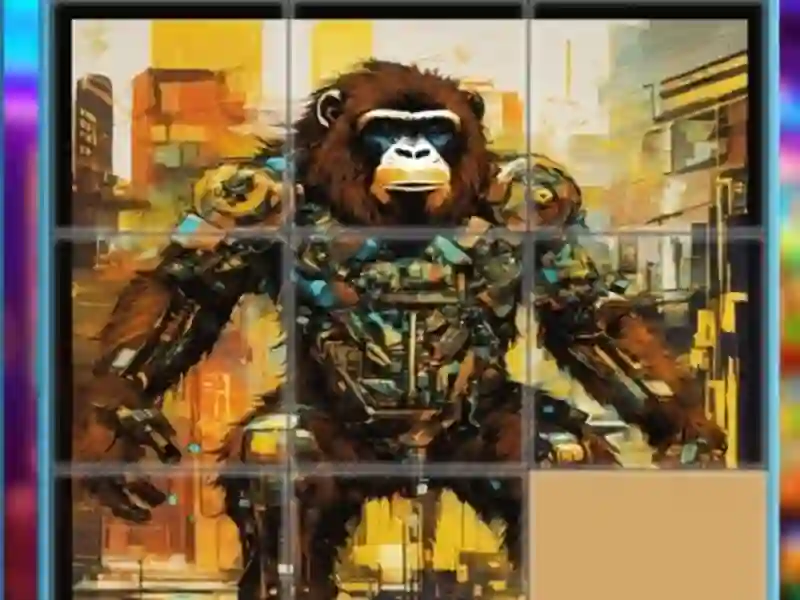 Spil Gorilla Sliding Puzzles online