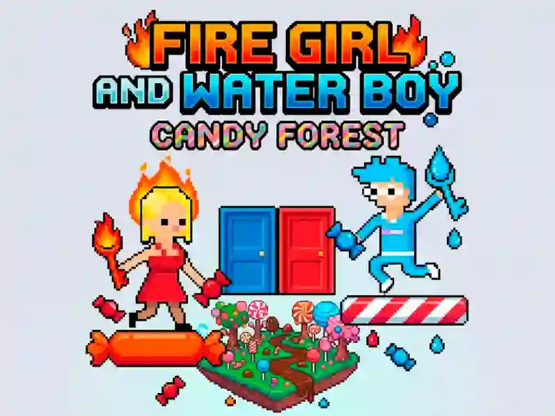 Fire Girl and Water Boy Candy Forest — free online game