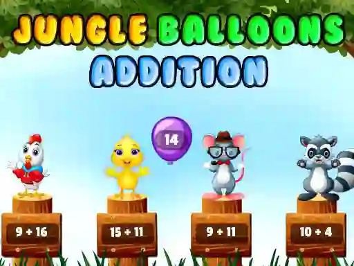 Jungle Balloons Addition — free online game