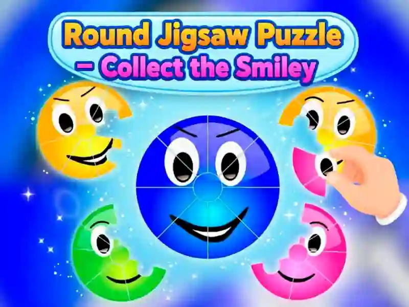 Round jigsaw Puzzle - Collect the Smiley – tasuta veebimäng