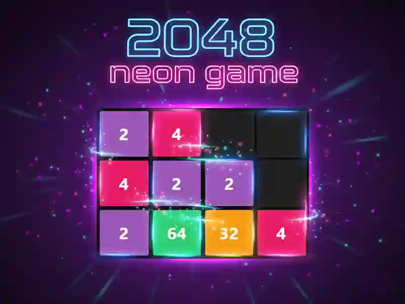 Logħba 2048 neon game onlajn